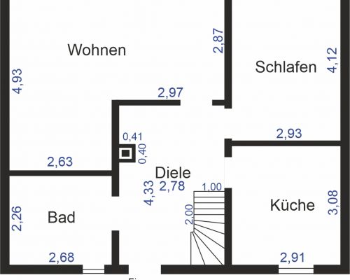 Zeichnung Erdgeschoss Skizze