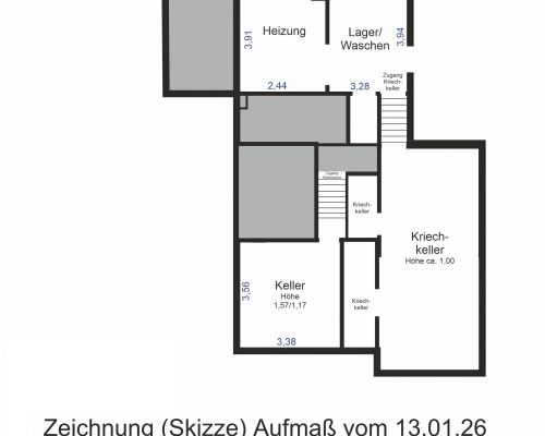 Zeichnung Kellergeschoss oM