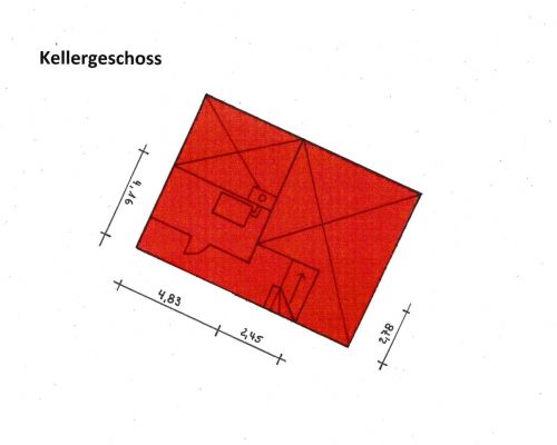 Skizze Aufmaß Kellergeschoss