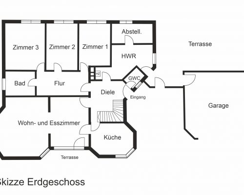 Skizze Erdgeschoss