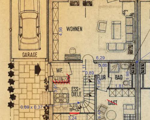 Zeichnung Erdgeschoss